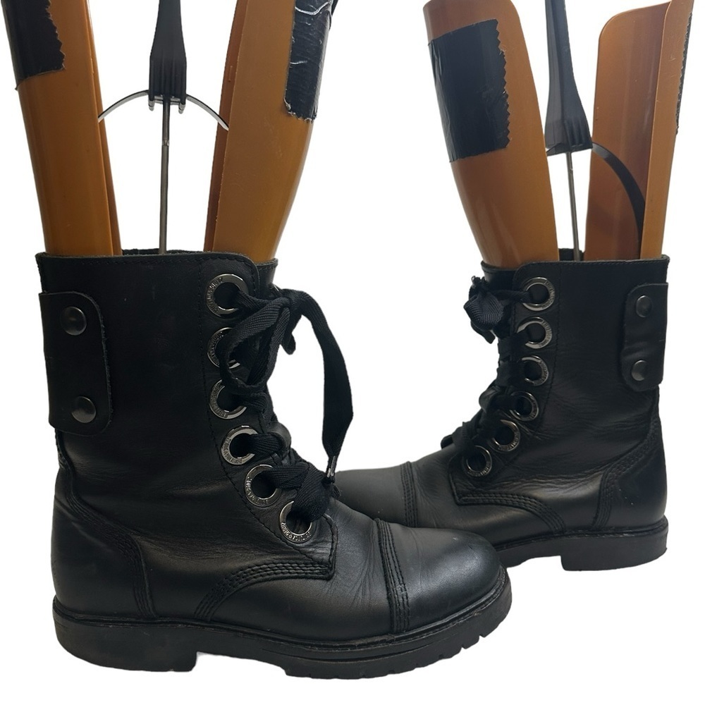Zadig & Voltaire Joe Black Ankle Zip Combat Military Gothic Punk Boots Fit